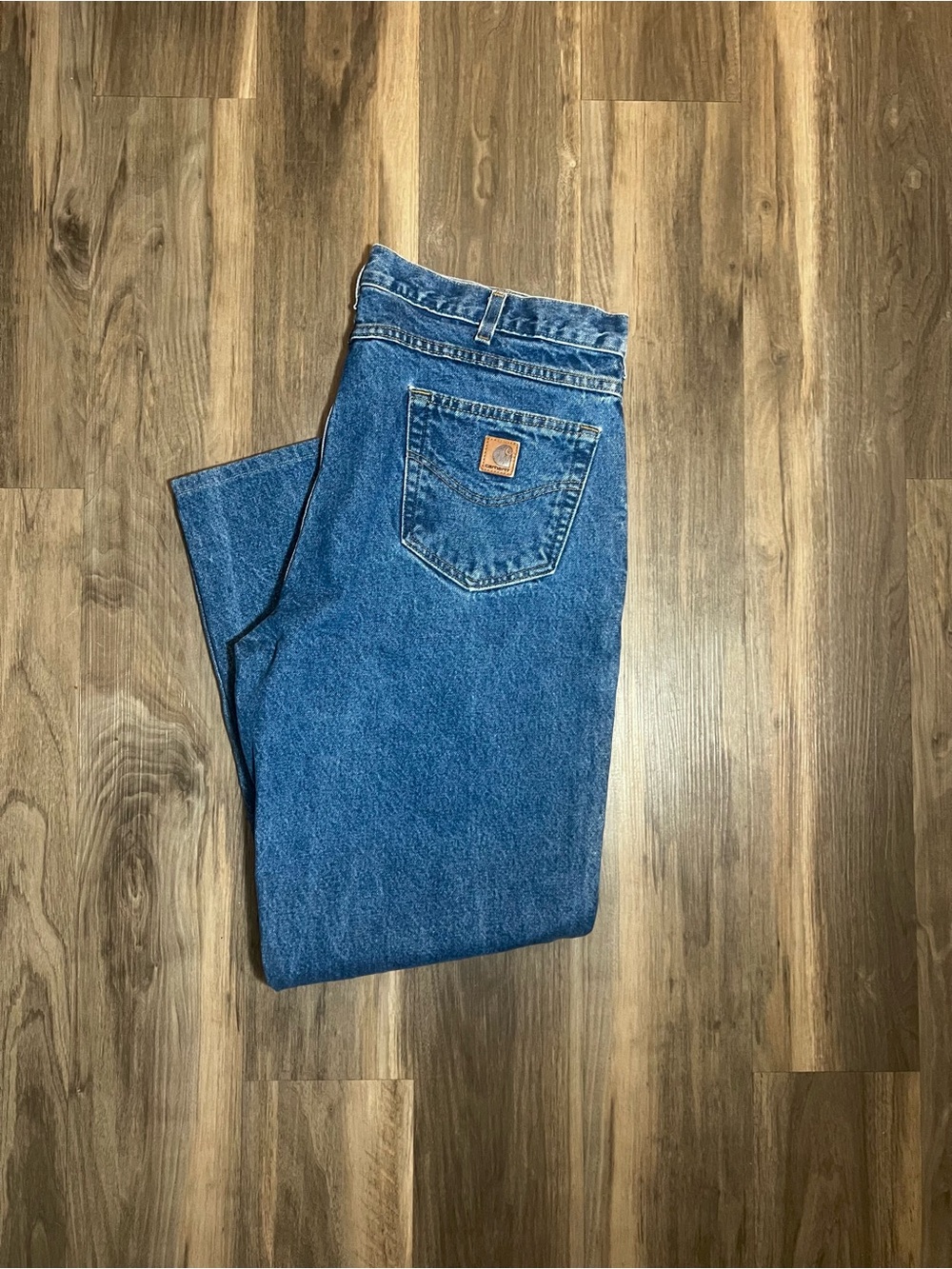 Carhartt Men’s Blue Jeans B18 DST Traditional Fit Denim Size 38 x 34 Workwear